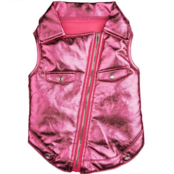 NWT ~ Doggy Parton Rhinestone Bomber Jacket for Dogs - Large, Pink - Picture 2 of 8